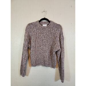 Universal Thread Women Brown Long Sleeves Crew Neck Knit Pullover Sweater Size M